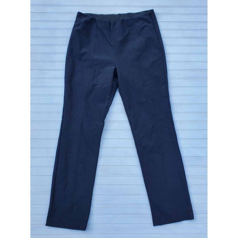 Vince Gray Stretch Cotton Straight Leg Seam Front Pants Large Workwear Casual